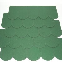 1 Set Dachschindeln Biberschwanz (100 mm) grün