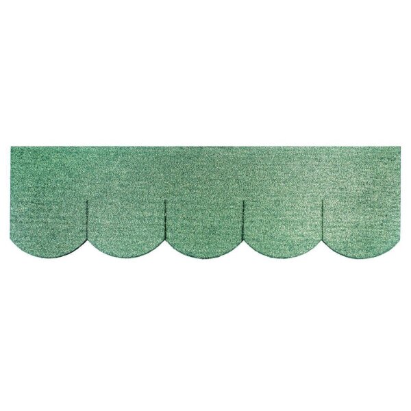 3 Sets Dachschindeln Biberschwanz (100 mm) grün