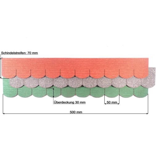 SET Dachschindeln Biberschwanz (50mm)