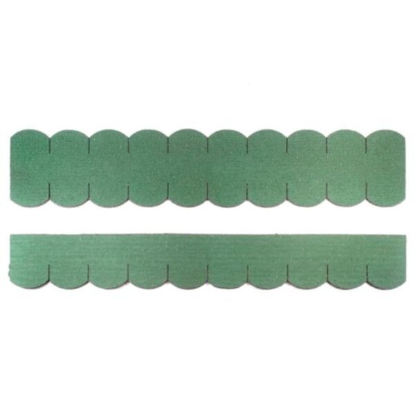 2 Sets Dachschindeln Biberschwanz (50mm) grün