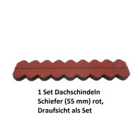 1 Set Dachschindeln Schiefer (55 mm) rot