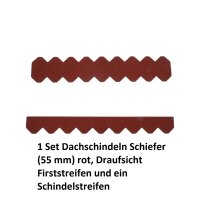 1 Set Dachschindeln Schiefer (55 mm) rot