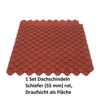 1 Set Dachschindeln Schiefer (55 mm) rot