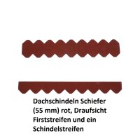 2 Sets  Dachschindeln Schiefer (55 mm) rot
