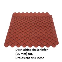 2 Sets  Dachschindeln Schiefer (55 mm) rot