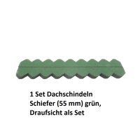 1 Set Dachschindeln Schiefer (55 mm) grün