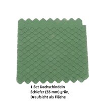 1 Set Dachschindeln Schiefer (55 mm) grün