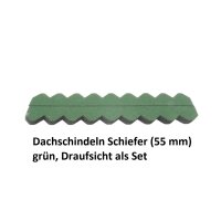 2 Sets Dachschindeln Schiefer (55 mm) grün