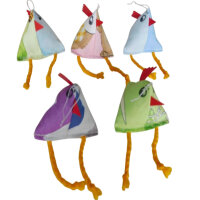 15 Stück Verrücktes Dekohuhn, hängend klein