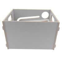 Bierkasten "Flaschenrutsche" grau+ Wunschgravur