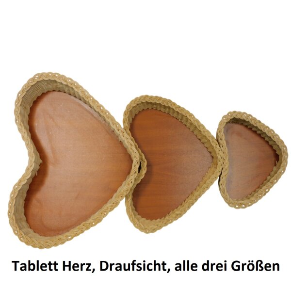 Tablett Herz L