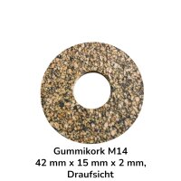 100 Stück Gummikork M14 42 mm x 15 mm x 2 mm
