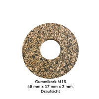 50 Stück Gummikork M16 46 mm x 17 mm x 2 mm