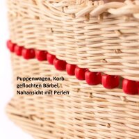 Puppenwagen, Korb  geflochten Bärbel