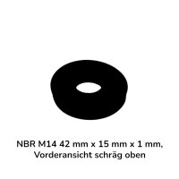 10 Stück NBR M14 42 mm x 15 mm x 1 mm