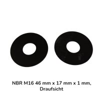 10 Stück NBR M16 46 mm x 17 mm x 1 mm