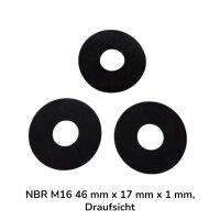 10 Stück NBR M16 46 mm x 17 mm x 1 mm