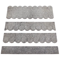 1 Set Dachschindeln Biberschwanz (33 mm + 30 cm lang) grau