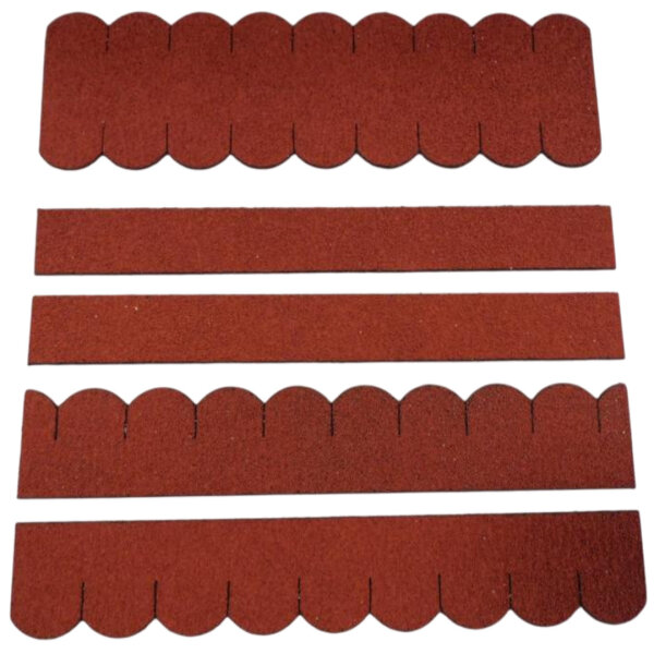 1 Set Dachschindeln Biberschwanz (33 mm + 30 cm lang) rot