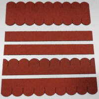 1 Set Dachschindeln Biberschwanz (33 mm + 30 cm lang) rot