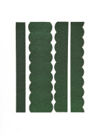 1 Set Dachschindeln Biberschwanz (33 mm + 30 cm lang) grün