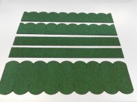 1 Set Dachschindeln Biberschwanz (33 mm + 30 cm lang) grün