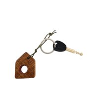 Schlüsselanhänger Holz Eiche mit farbigem Loch
