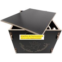 Bierkasten "Flaschenrutsche" Deckel schwarz-braun