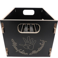 Bierkasten "Flaschenrutsche mit Deckel" in schwarz-braun