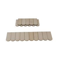 Holzschindeln Biberschwanz  B 32 mm x L 70 mm x 4 mm