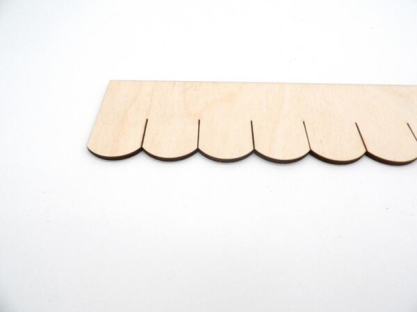 Holzschindelstreifen Biberschwanz  32 mm