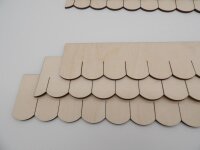 Holzschindelstreifen Biberschwanz  32 mm