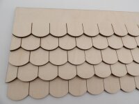 Holzschindelstreifen Biberschwanz  32 mm