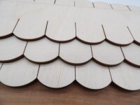 Holzschindelstreifen Biberschwanz  32 mm