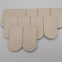 Holzschindeln Biberschwanz  B 50 mm x L 70 mm x 4 mm...