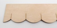 1 Streifen halbe Holzschindelstreifen Biberschwanz  50 mm