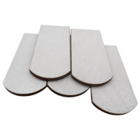 25 Stück Holzschindeln Biberschwanz  B 32,3 mm x L 70 mm x 4 mm