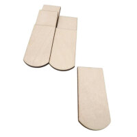 25 Stück Holzschindeln Biberschwanz  B 32,3 mm x L 70 mm x 4 mm