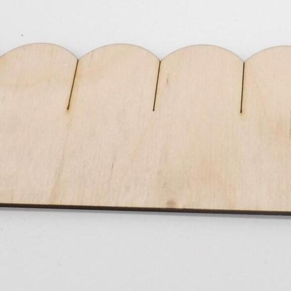 1 Streifen halbe Holzschindelstreifen Biberschwanz  32 mm