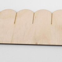 1 Streifen halbe Holzschindelstreifen Biberschwanz  32 mm