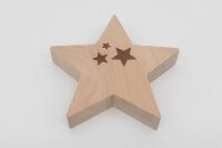 Holzdeko Stern Erle 14 cm