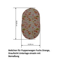 Bettchen für Puppenwagen Fuchs Orange