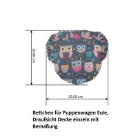Bettchen für Puppenwagen Eule