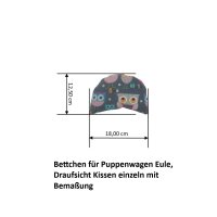 Bettchen für Puppenwagen Eule