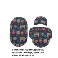 Bettchen für Puppenwagen Eule