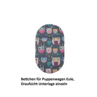Bettchen für Puppenwagen Eule