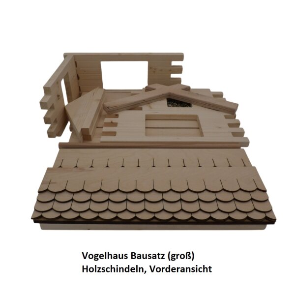 Vogelhaus Bausatz (groß) Holzschindeln