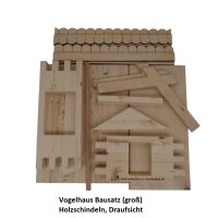Vogelhaus Bausatz (groß) Holzschindeln