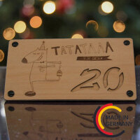 Gutscheinhülle 20. Geburtstag