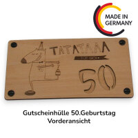 Gutscheinhülle 50. Geburtstag